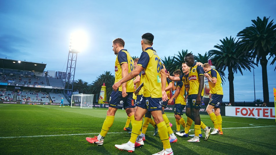 Gianni Stensness drives with the ball at training ahead of Sunday's game