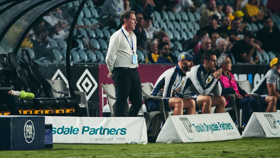 Alen Stajcic looks on at Central Coast Stadium