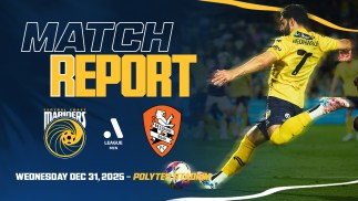 Isuzu UTE A-League, Central Coast Mariners 1 – 2 Brisbane Roar